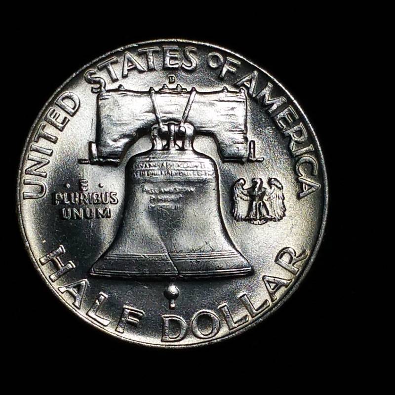 lot 37 image: 1954 D Franklin Silver Half Dollar - BUHighest Grade - Semi Key