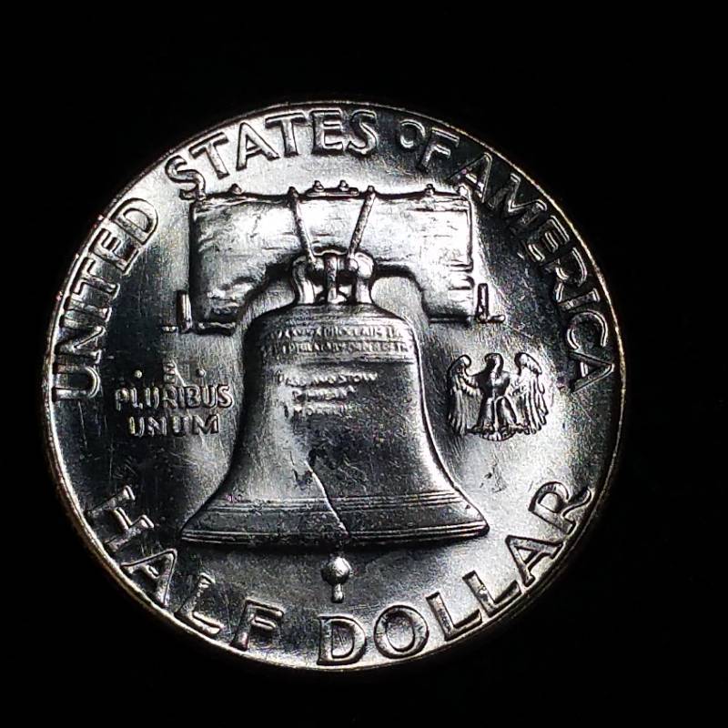 lot 43 image: 1958 Franklin Silver Half Dollar - BUHighest Grade