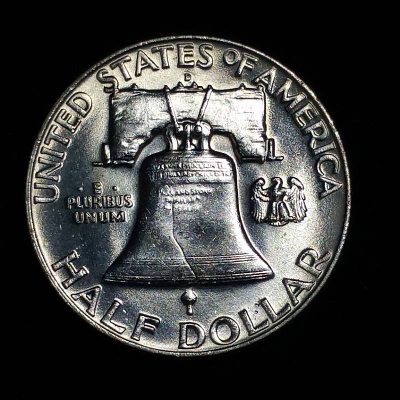 lot 44 image: 1958 D Franklin Silver Half Dollar - BUHighest Grade