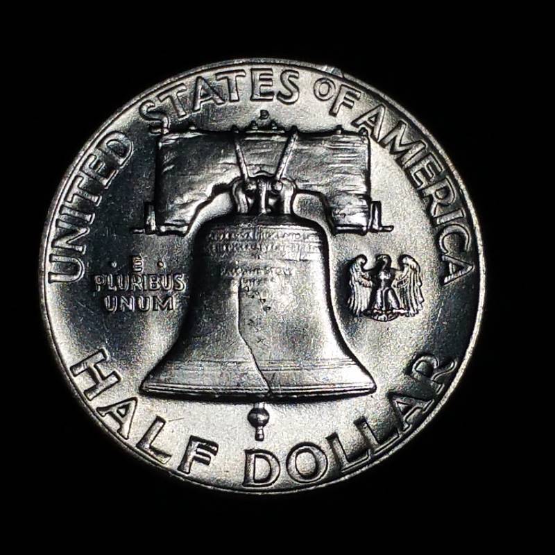 lot 48 image: 1960 D Franklin Silver Half Dollar - BUHighest Grade - Semi Key