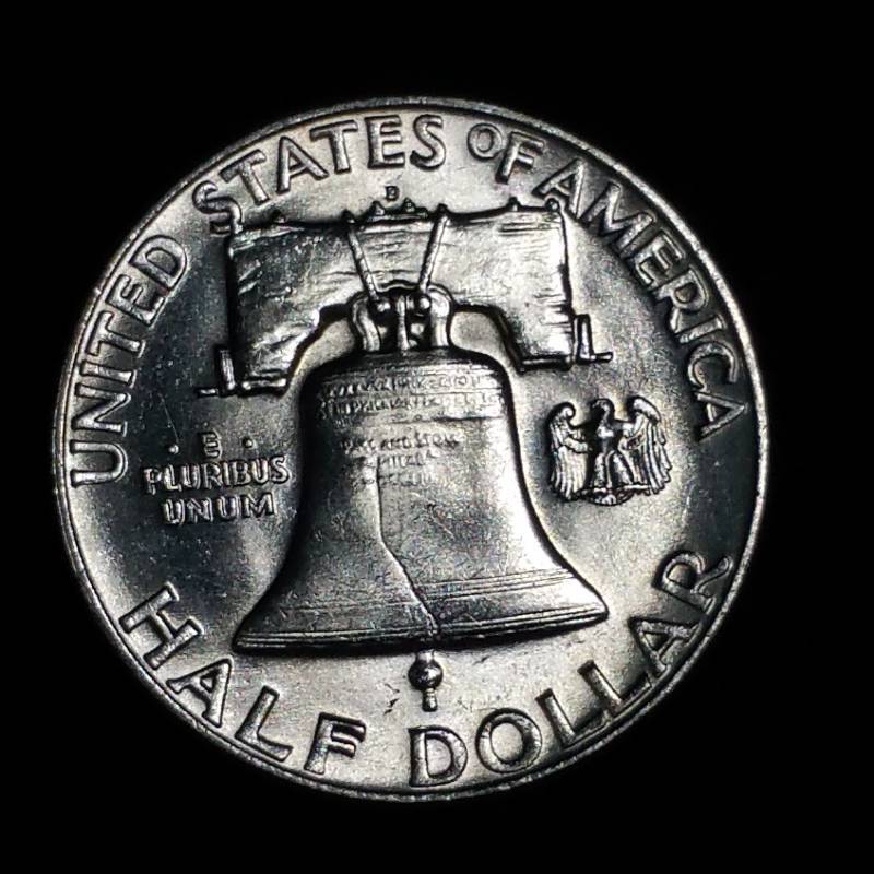 lot 54 image: 1963 D Franklin Silver Half Dollar - BUHighest Grade