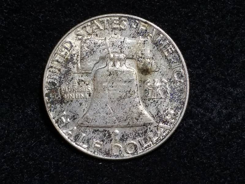 lot 82 image: 1957 D Franklin Silver Half Dollar
