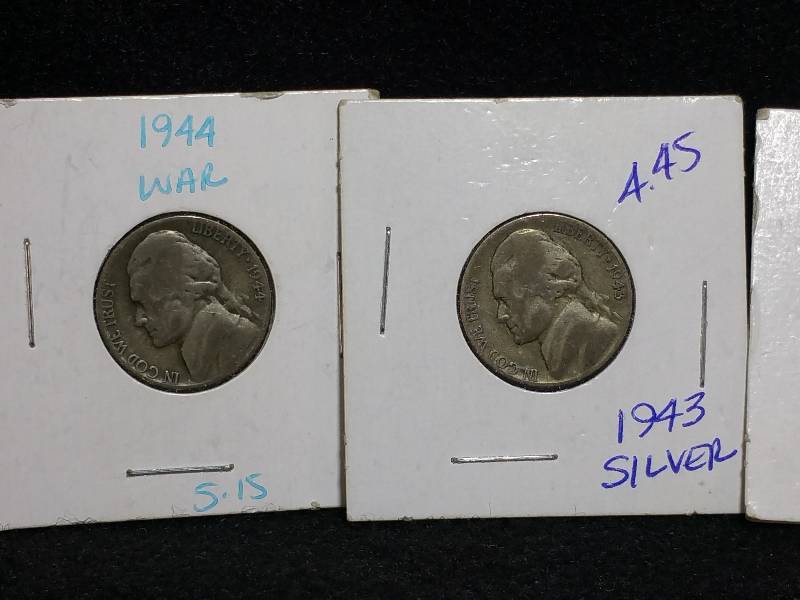 lot 87 image: (4) Jefferson Silver War Nickels