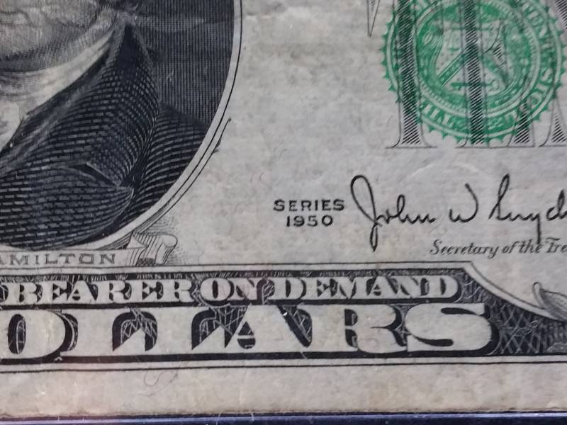 lot 101 image: 1950 $10 Note & 1974 $20 Note