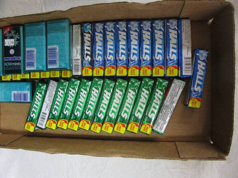 lot 130 image: Assortment of Mints and Cough Drops Total Ct of 37