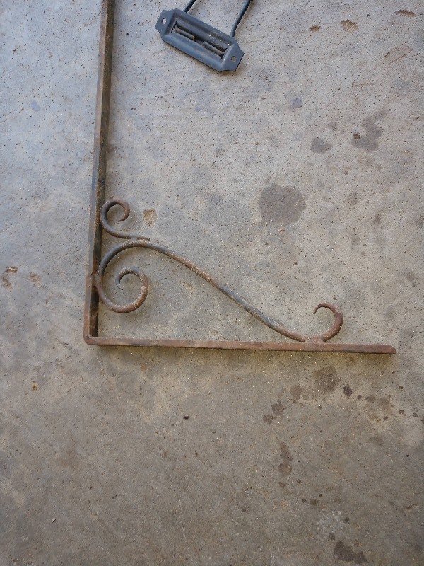 lot 28 image: Antique Hand Forged Porch Plant Hangers
