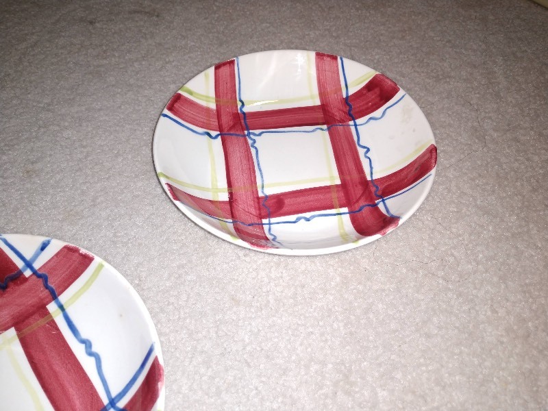 lot 59 image: Stetson China Co. Pattern Hand Painted Plates