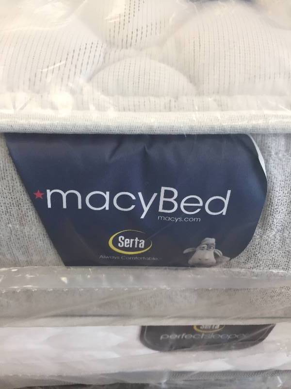 lot 14 image: NEW- FULL SIZE-- SERTA MACY BED-- FULL SIZE MATTRESS MSRP $ 1,099.99