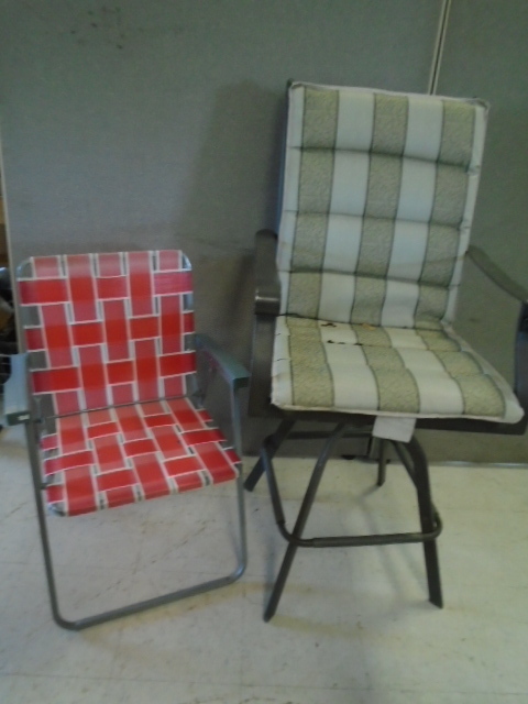 Patio Bar Stool and Lawn Chair