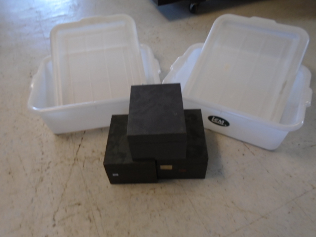 Metal Boxes and Plastic Totes