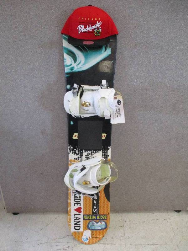 Snowboard and Cap