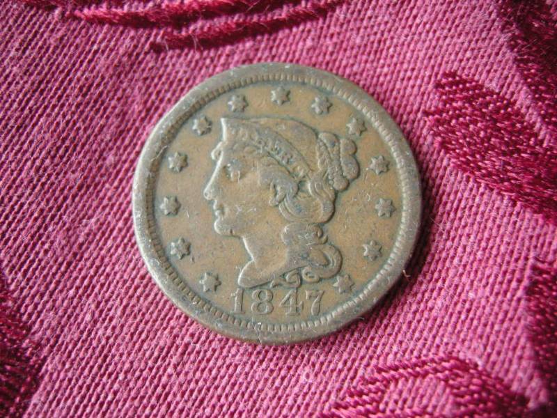 lot 65 image: 1847 Large Cent