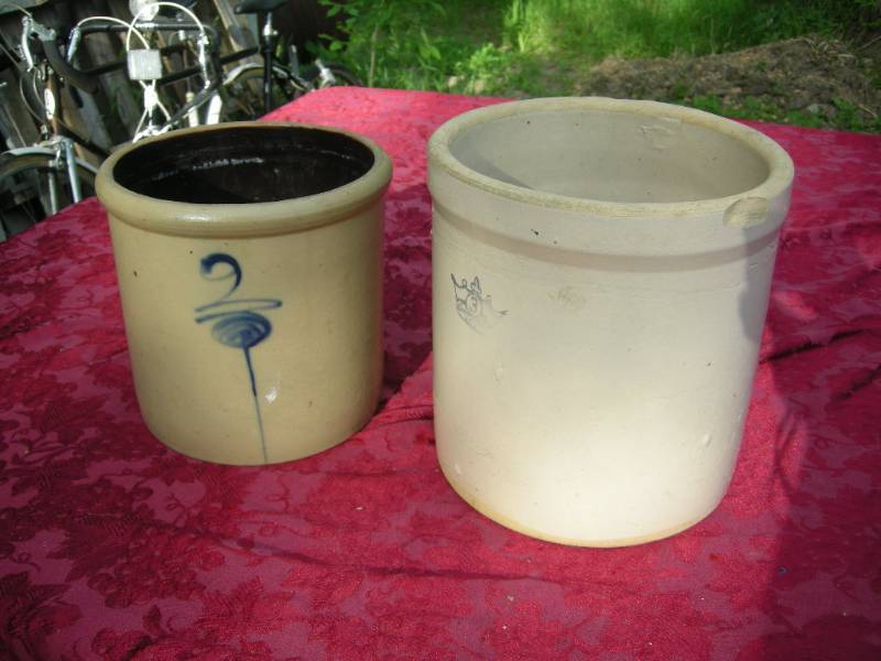 lot 105 image: Antique Stoneware Crocks