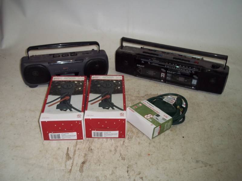 lot 115 image: Pair of Boom Boxes and holiday timers