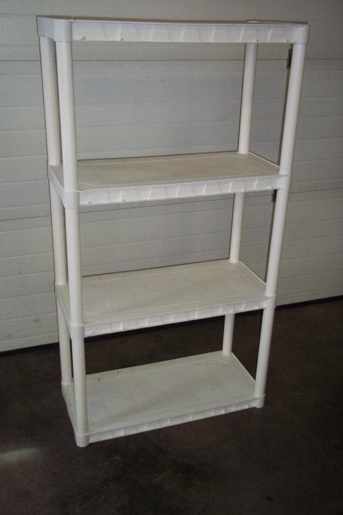 lot 157 image: White Plastic Shelf