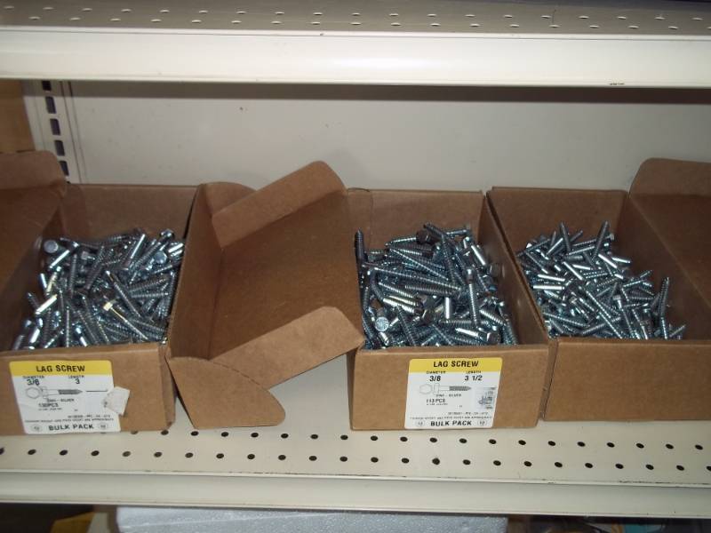 lot 165 image: 3 Boxes of 38 Lag bolts