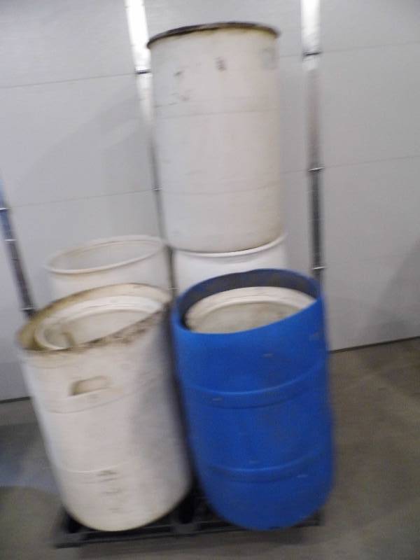 lot 38 image: Lot of 7 Plastic Barrels