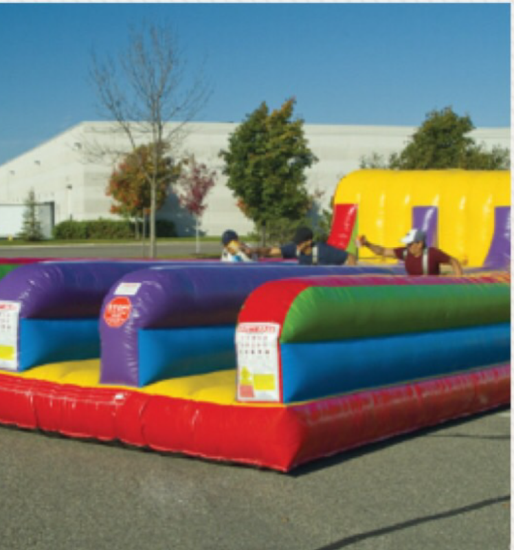 3 Lane bungee run interactive inflatable
