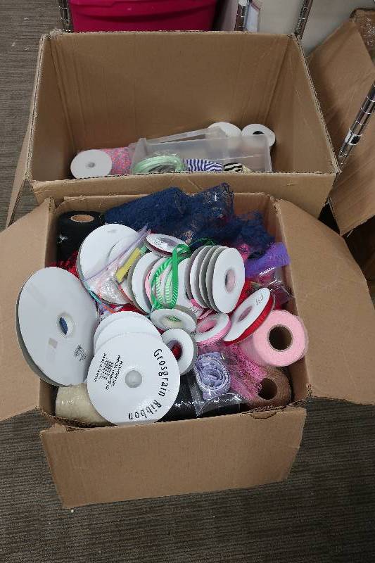 lot 505 image: 2 BOXES OF ASSORTED RIBBONS
