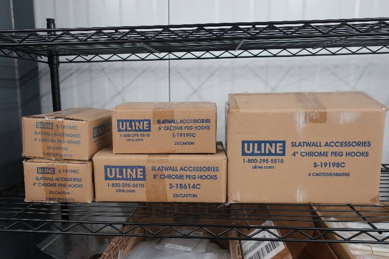 lot 519 image: 8 CARTONS OF SLAT WALL HOOKS