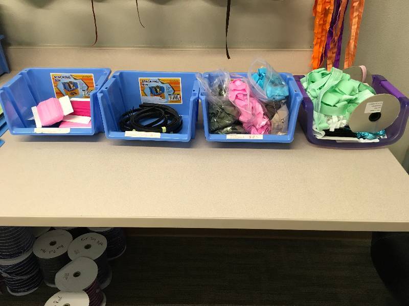 lot 73 image: MIXED RIBBON BINS