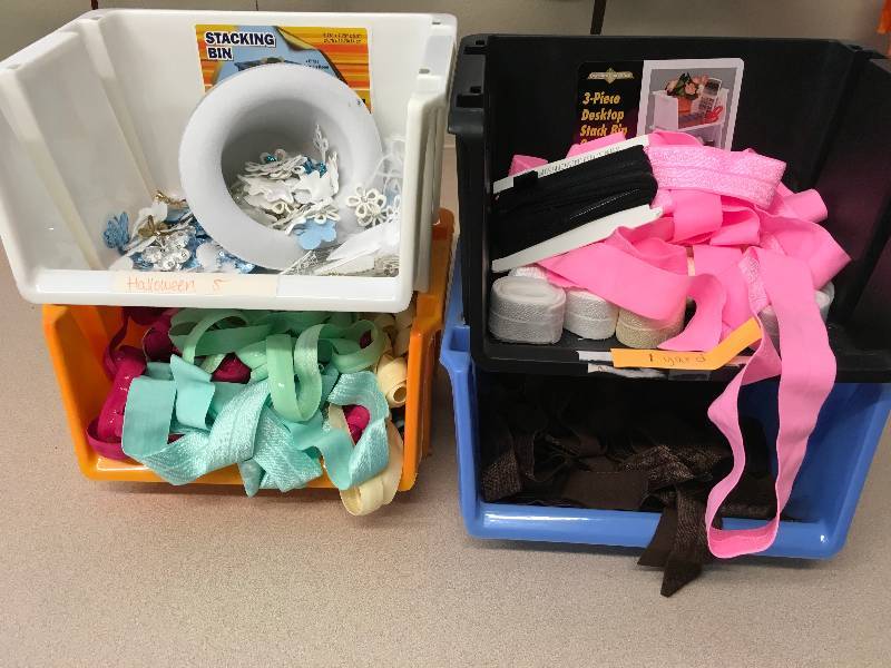 lot 74 image: MIXED RIBBON BINS