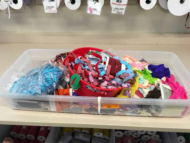 lot 75 image: MIXED RIBBON BINS