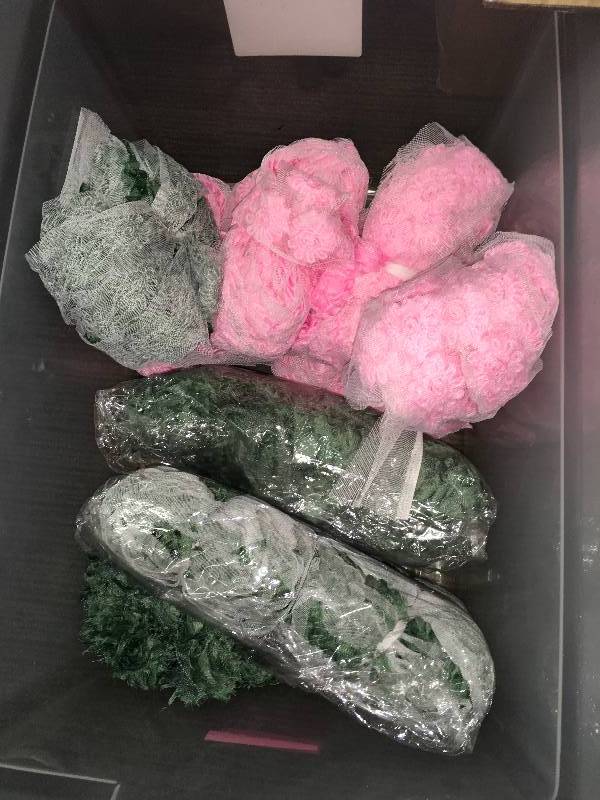 lot 424 image: FLOWERED RIBBON, SHABBY CHIFFON