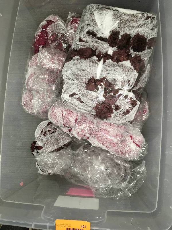 lot 423 image: FLOWERED RIBBON, SHABBY CHIFFON