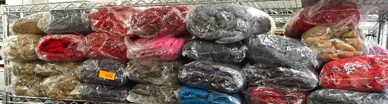 lot 446 image: HUGE LOT OF KNITTED HEADWRAPS