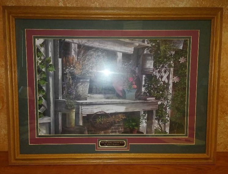 lot 1 image: Michael Humphries Take Me Home Country Rose, framed matted print, 31  x 23 
