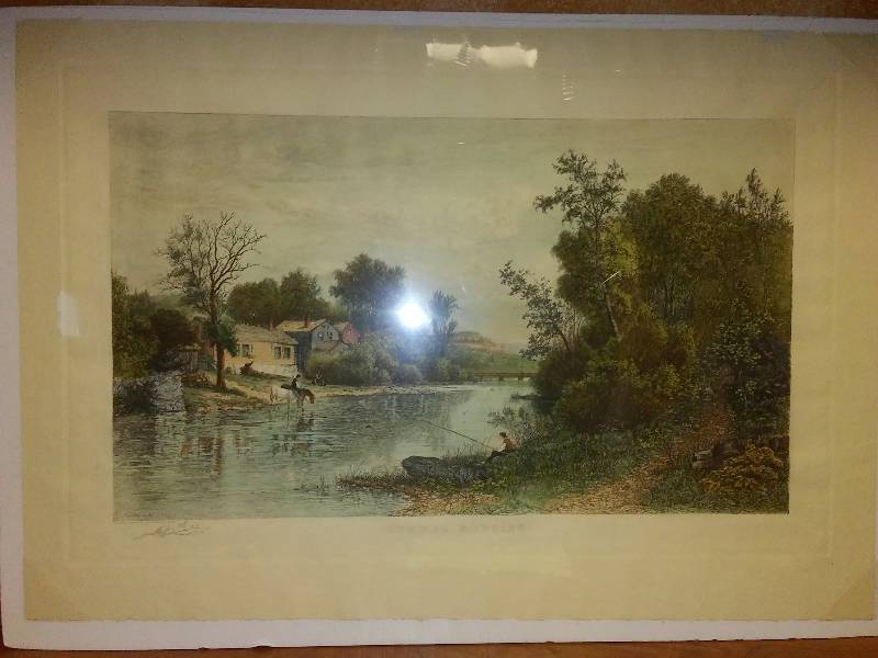 lot 5 image: Original Etching by Kruseman Van Elton, Summer Morning, 37 x 28