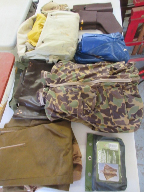 lot 328 image: RAIN GEAR, LIFE JACKET AND MORE
