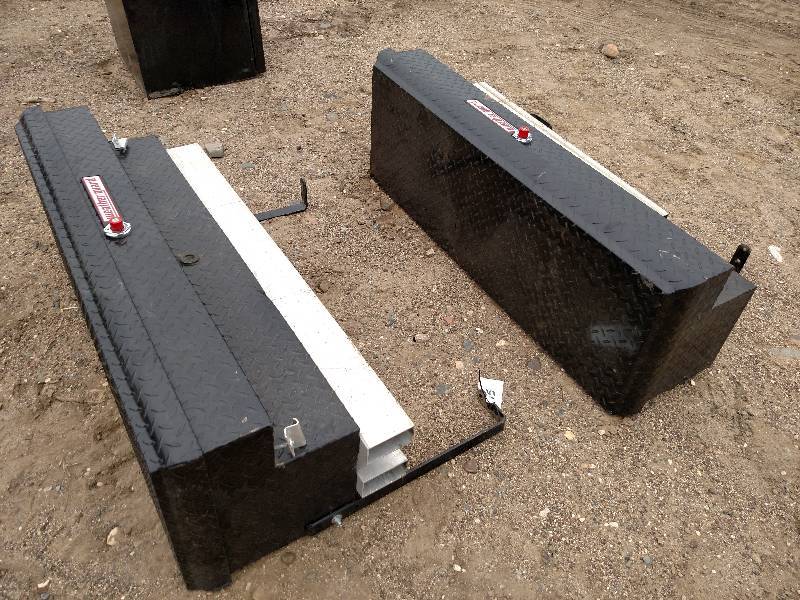 lot 215 image: (2) 46 Aluminum Toolboxes...