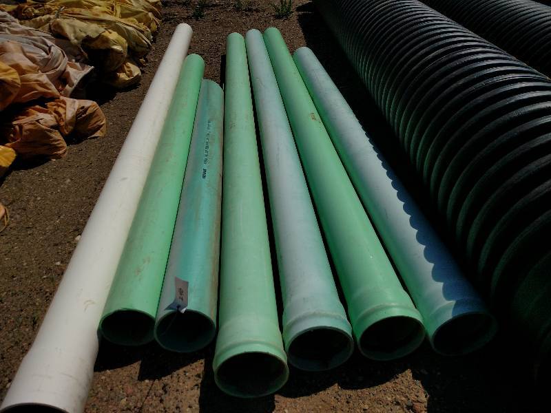lot 246 image: (7) pcs. Asstd 8 PVC Pipe...