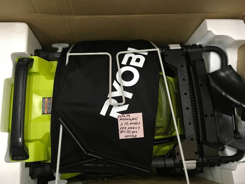 lot 4 image: rYOBI20 in. 40-Volt Brushless Lithium-Ion Cordless Battery Walk Behind Push Lawn Mower - 5.0 Ah BatteryCharger Included
