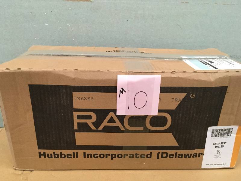 lot 10 image: Raco 4 IN. SQUARE WELDED BOXES - 2-18 IN. DEEP WITH CONDUIT KOS