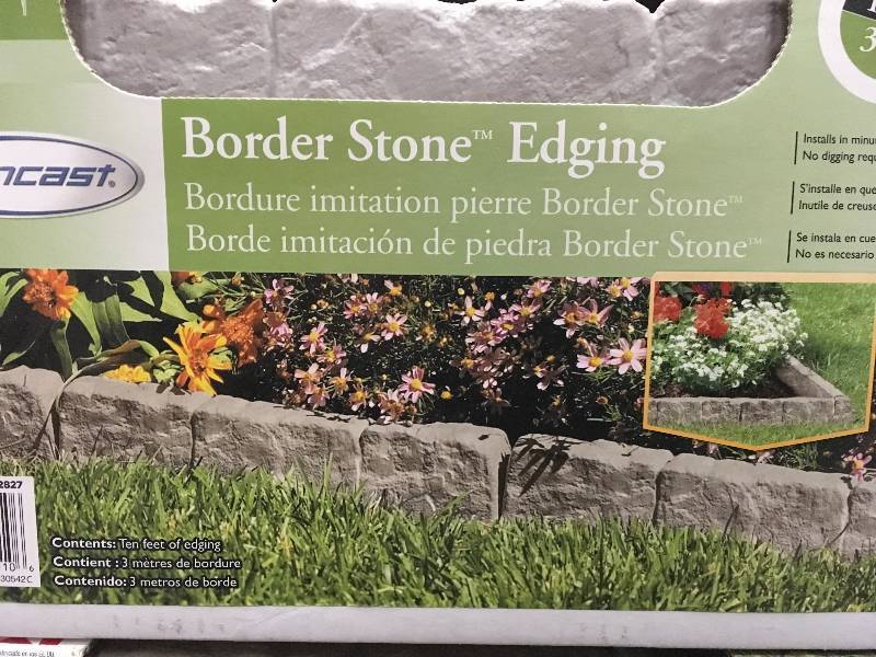 lot 31 image: Lot of 3 cases SUNCAST Border Stone 10 ft. (12 in. Sections) Resin Border Edging New