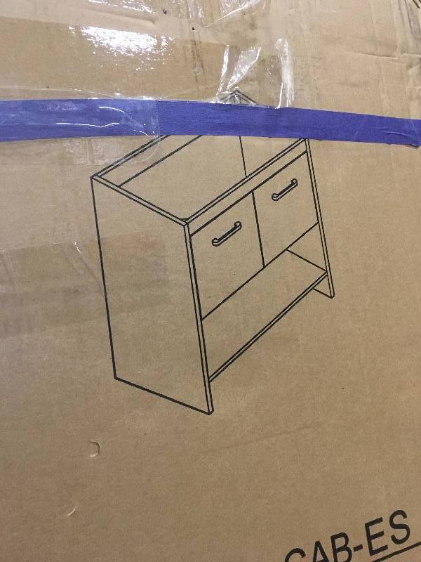 lot 40 image: Siena 36 in. W x 18 in. D Vanity in Grey with Acrylic Vanity Top in White with White Basin Open Box Not Used