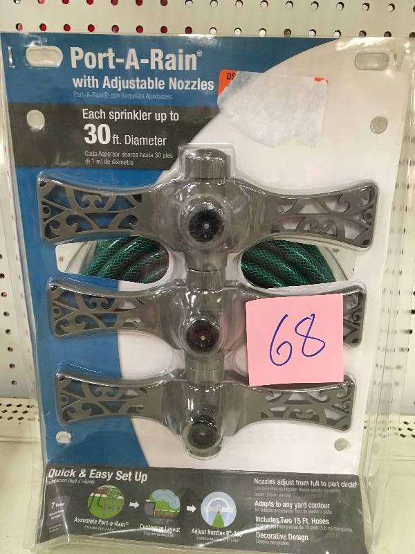 lot 68 image: Orbit 56665 Decorative Port-a-rain With Adjustable Nozzle