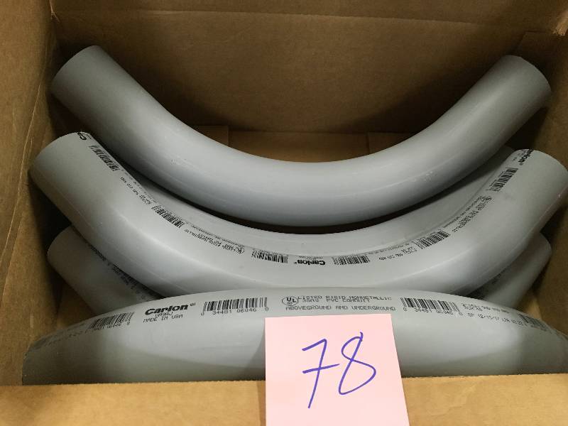 lot 78 image: Carlon 2 in. Schedule 40 90 Degree Elbow (5 per Case)