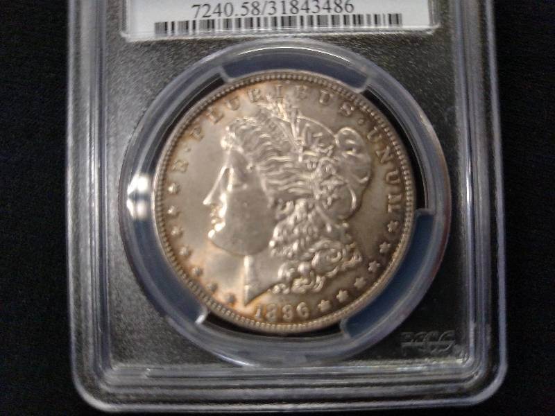 1896 AU58 PCGS Morgan Silver Dollar...