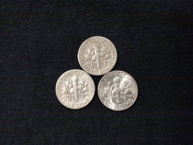 1946, 47 D, & 48 D Roosevelt Silver...