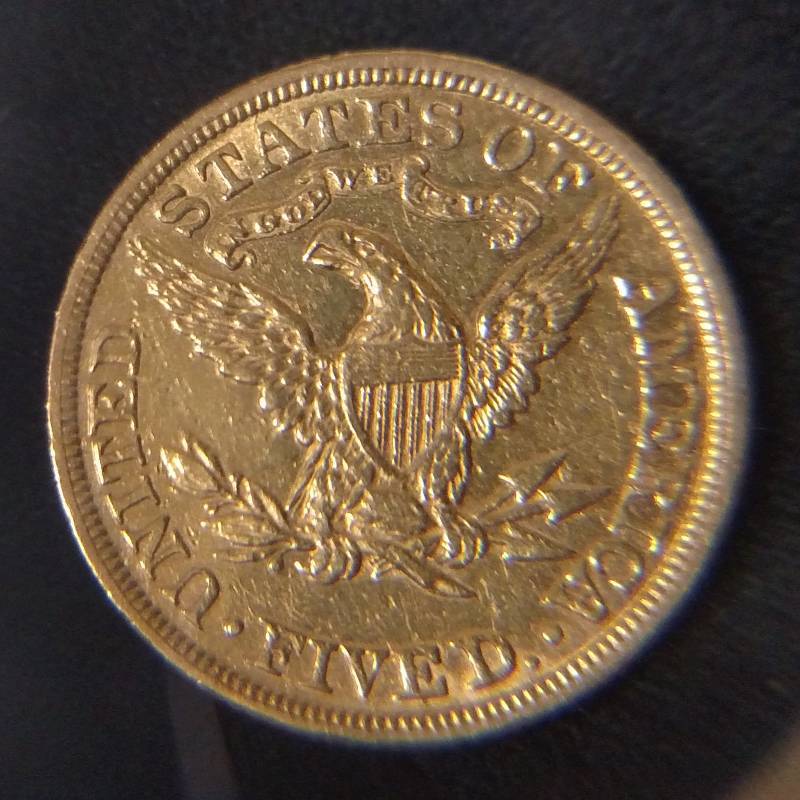 1881 Five Dollar Liberty Gold Coin...