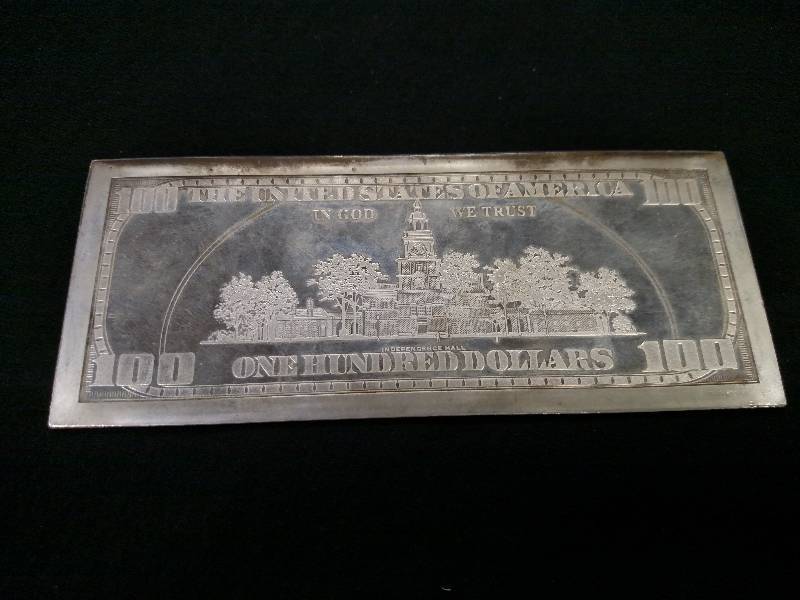 Four Ounce .999 Silver Painted 100 ...
