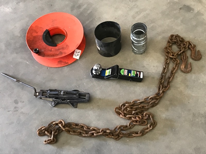 lot 33 image: Lot Of Cord Reel, Logging Chain, S...