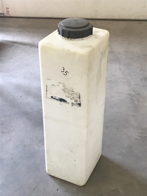 lot 35 image: 15-Gallon Water Jug With Screw-Cap ...