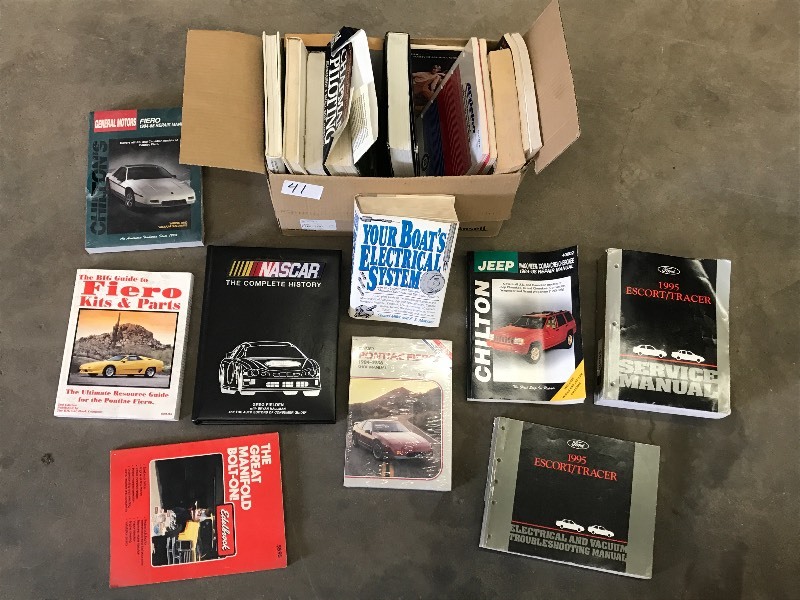 lot 41 image: Box Of Assorted Car Books, Service ...