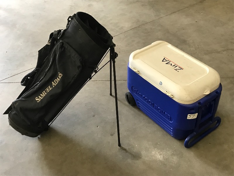 lot 57 image: Lot Of (1) Samuel Adams Golf Bag &...