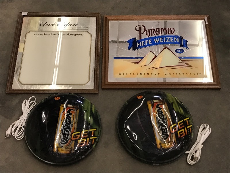 lot 58 image: Lot Of (2) Energy Drink Lighted Bu...
